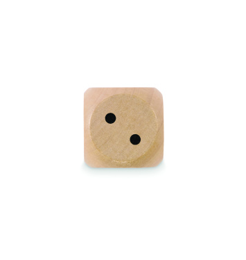 Logo trade advertising products image of: Schima wooden dice 3cm dia