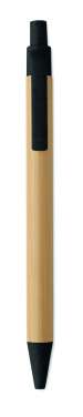Logotrade promotional gift picture of: Push button ball pen in bamboo