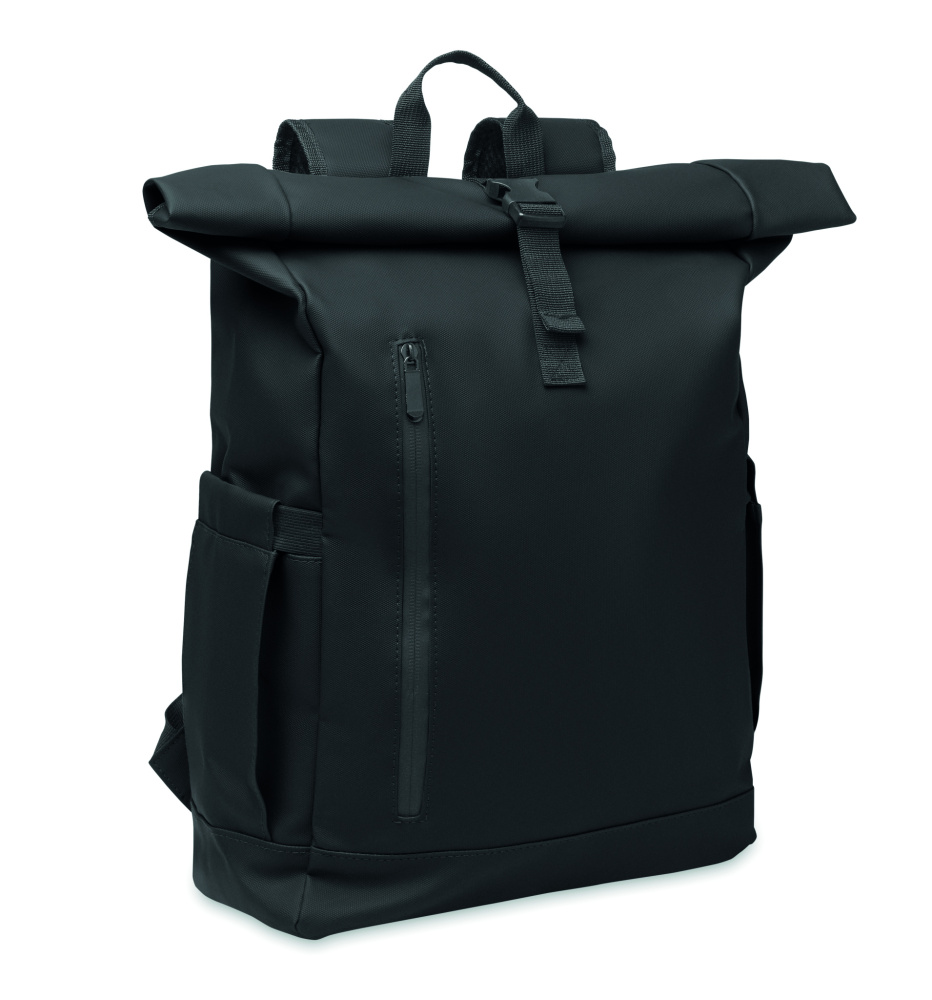 Logo trade advertising product photo of: Rolltop laptop rucksack 600D