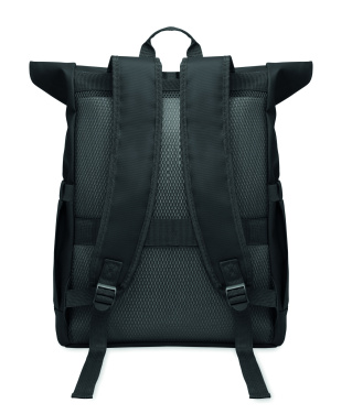 Logo trade promotional gifts image of: Rolltop laptop rucksack 600D