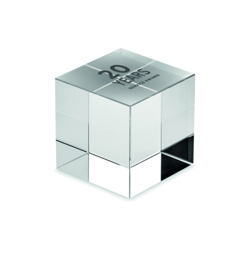 Logo trade promotional products image of: Glass cube award