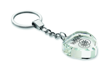 Logotrade promotional merchandise photo of: Glass heart award key ring