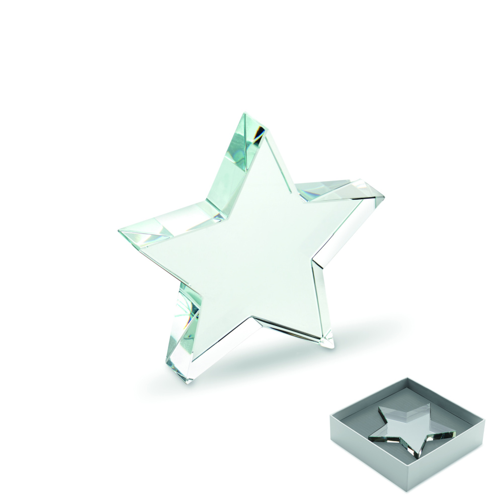 Logo trade promotional items image of: Glass star award