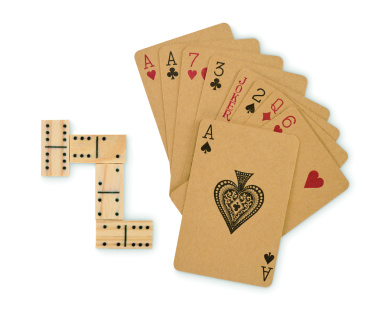 Logo trade promotional gifts picture of: Domino and cards set