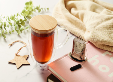 Logotrade promotional merchandise picture of: Double wall glass mug 450ml