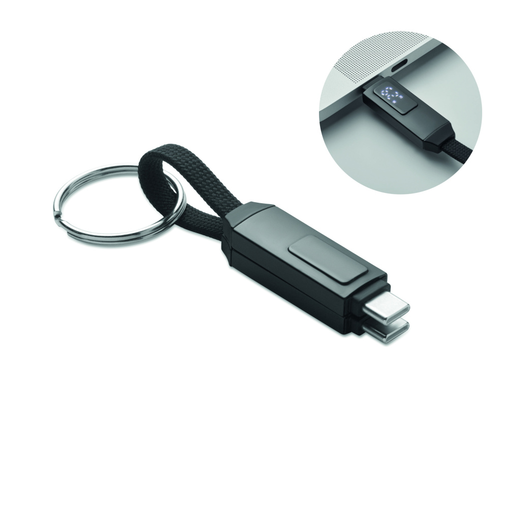 Logo trade promotional giveaway photo of: 60W charging cable keyring