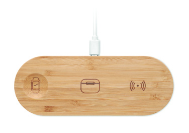 Logo trade promotional item photo of: 3 in 1 15W wireless charger
