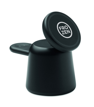 Logo trade promotional giveaways image of: 3 in 1 wireless charger 15W