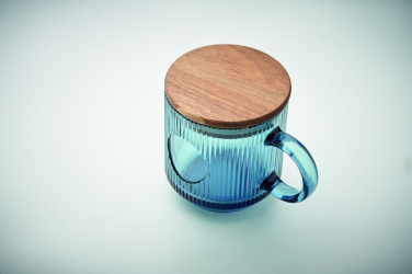 Logo trade corporate gift photo of: Ribbed glass mug 300ml