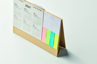 Logo trade business gifts image of: Desk calendar with memo pad