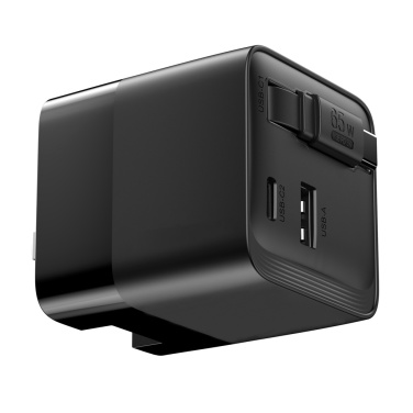 Logo trade business gift photo of: Urban Vitamin Mendocino 65W GaN charger retractable cable