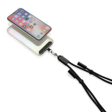 Logotrade advertising product picture of: LoopAmp RCS RPET adjustable phone cord with 60W cable