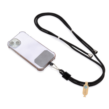 Logotrade corporate gift picture of: CarryLoop RCS recycled PET adjustable phone holder lanyard