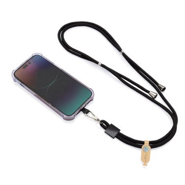 Logo trade advertising products image of: CarryLoop RCS recycled PET adjustable phone holder lanyard