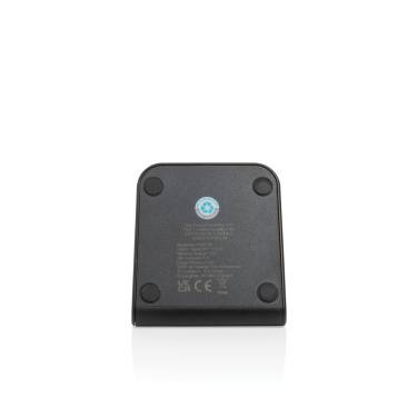 Logotrade promotional gifts photo of: VoltPerch RCS recycled plastic 15W magnetic wireless charger