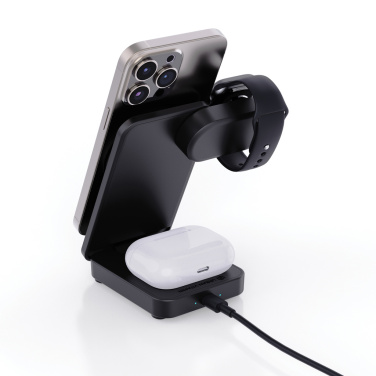 Logo trade advertising products picture of: Urban Vitamin Arcadia RCS rplastic 15W 3in1 magnetic charger