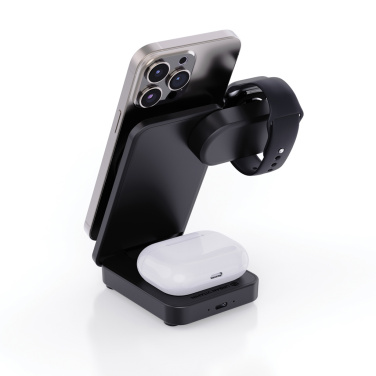 Logo trade corporate gift photo of: Urban Vitamin Arcadia RCS rplastic 15W 3in1 magnetic charger