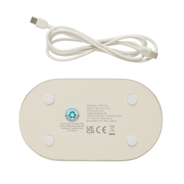 Logotrade promotional gift image of: LumaRise RCS reycled plastic white noise alarm clock