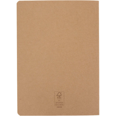 Logo trade promotional items image of: Slyk A5 kraft cahier notebook with ruled pages