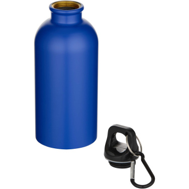 Logotrade advertising products photo of: Oregon 400 ml matte RCS recycled single wall stainless steel water bottle with carabiner