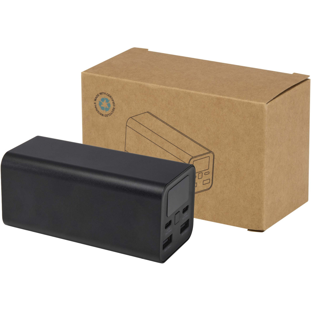 Logotrade corporate gift picture of: Acamar 20.000 mAh 70W recycled aluminium laptop power bank