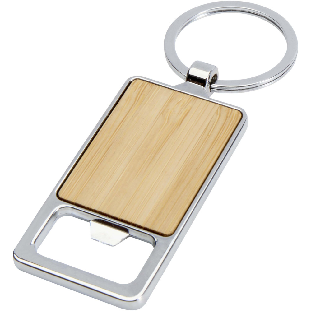 Logo trade advertising products picture of: Snapper bamboo keychain with bottle opener