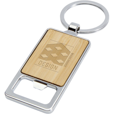 Logotrade advertising product image of: Snapper bamboo keychain with bottle opener