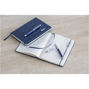 Logo trade promotional items picture of: Legato Elegance A5 hard cover notebook and rollerball pen set