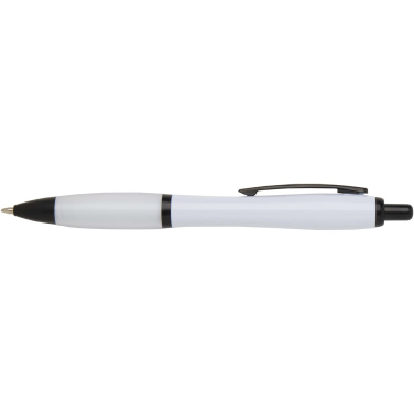 Logotrade promotional product image of: Nash recycled plastic ballpoint pen with black trims (black ink)