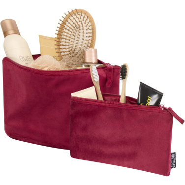 Logo trade promotional merchandise photo of: Swift GRS recycled velvet toiletry bag set