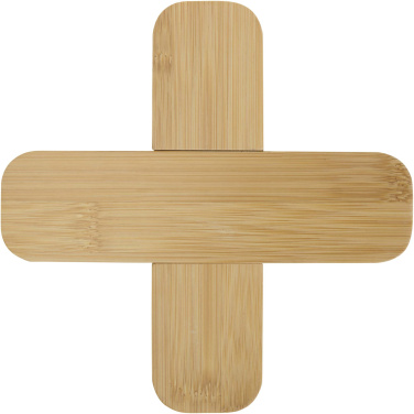 Logo trade advertising product photo of: Croc bamboo trivet - large