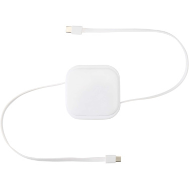 Logo trade promotional gifts image of: Gloas 5-in-1 recycled retractable data sync and 100W fast charge cable with smartphone tool kit