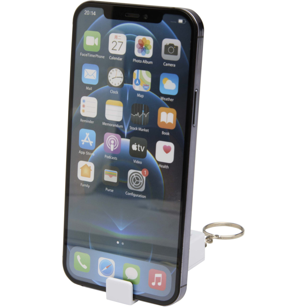 Logo trade promotional items image of: Aggia recycled plastic phone stand with fidget toy