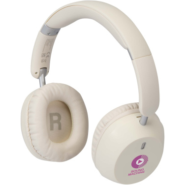 Logo trade promotional gifts image of: Hoggar recycled plastic over-ear foldeable ANC and ENC headphones