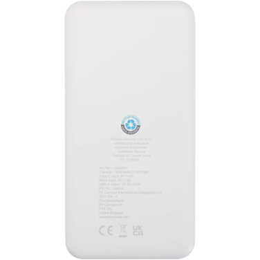 Logo trade corporate gifts image of: Intan 10.000 mAh 10W recycled plastic power bank