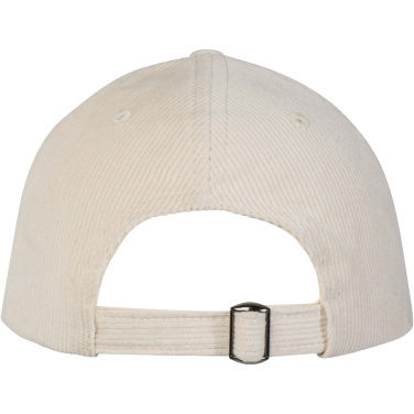 Logo trade promotional item photo of: Hutton 6 panel recycled corduroy cap