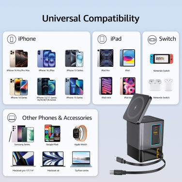 Logotrade business gift image of: Urban Vitamin Sacramento 105W GAN charger+retractable cables