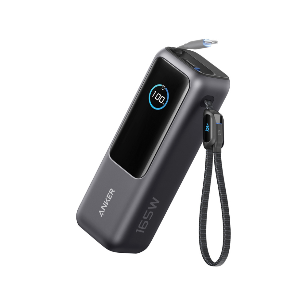 Logotrade advertising product picture of: Anker Power Bank 25.000 mah 165W, Built-in retractable cable