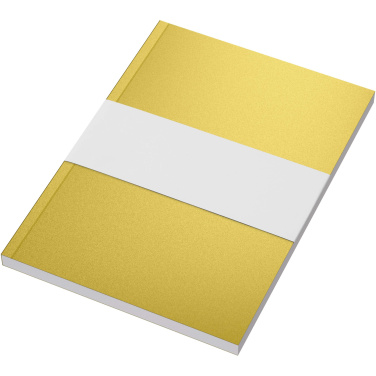 Logo trade promotional giveaway photo of: Novella Austen A5 metallic soft cover notebook - 100 sheets