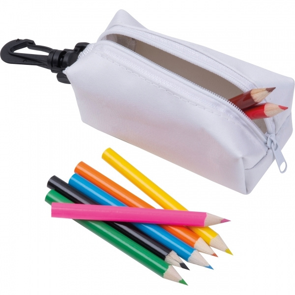 Logo trade promotional gifts image of: Case with Colored Pencils CARLTON