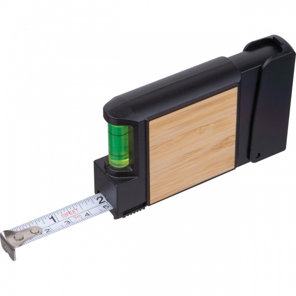 Logo trade promotional giveaways picture of: 3-Meter Tape Measure with Level HALIFAX