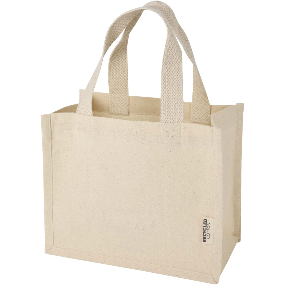 Logo trade corporate gifts image of: Odessa 220 g/m² GRS recycled cotton mini gusset tote bag 9L