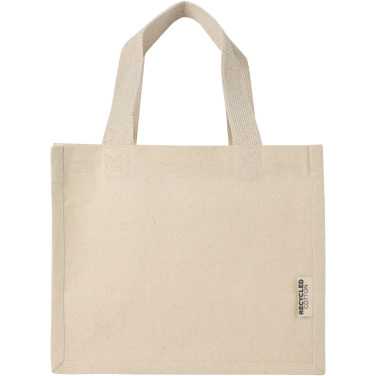Logo trade advertising products image of: Odessa 220 g/m² GRS recycled cotton mini gusset tote bag 9L