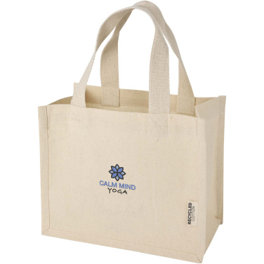 Logotrade promotional product picture of: Odessa 220 g/m² GRS recycled cotton mini gusset tote bag 9L