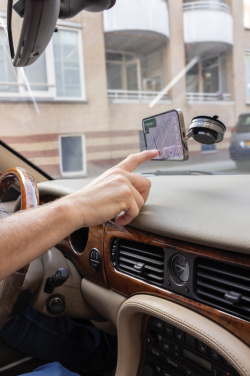 Logo trade promotional merchandise photo of: Terra 360 RCS recycled plastic universal phone holder