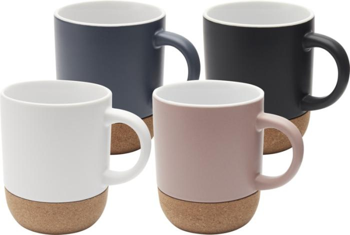 Logo trade promotional gift photo of: Billie 300 ml ceramic mug with cork details and matt finish