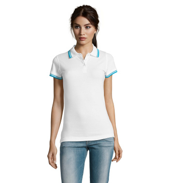 Logo trade promotional merchandise picture of: PASADENA women polo 200g