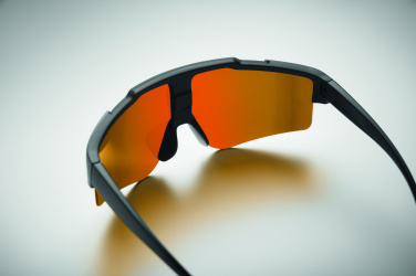 Logo trade promotional giveaway photo of: Mirrored sports sunglasses