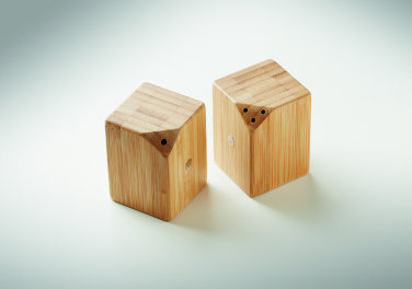 Logo trade advertising products picture of: Bamboo salt & pepper set