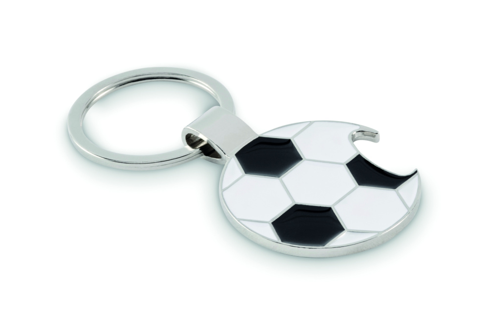 Logo trade promotional item photo of: Football keyring with opener